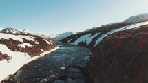 river through Iceland landscape 