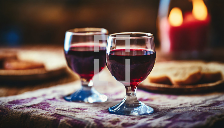Two Communion Wine Glasses