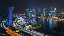Singapore time-lapse at night 