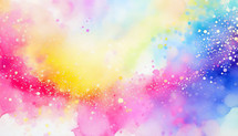 colorful abstract watercolor wash and splatters