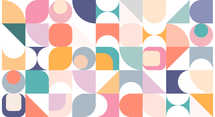 Colorful Bauhaus Shapes Background