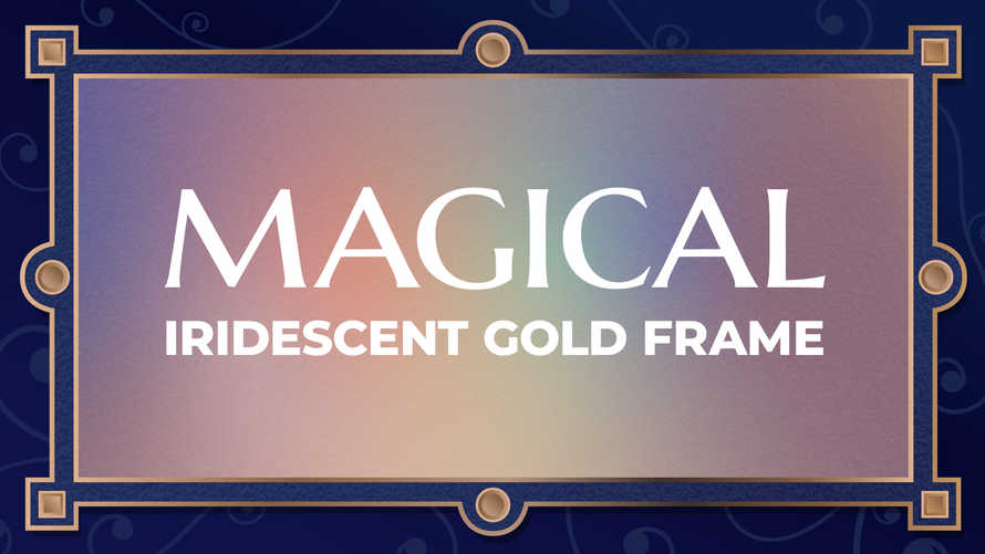 Magical Iridescent Golden Frame