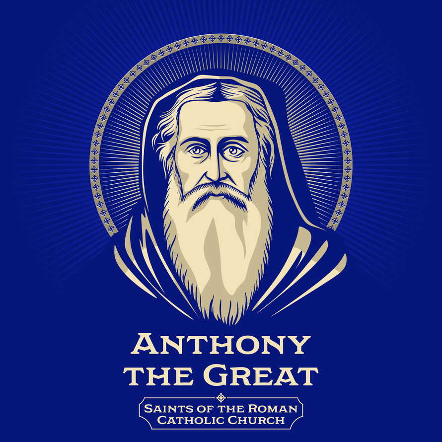 Saints of the Catholic Church. Anthony the Great (251-356) was a Christian monk from Egypt, revered since his death as a saint.