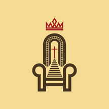 Christian illustration. Throne of the Lord and Savior Jesus Christ.