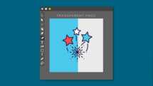 Variety of Fourth of July themed PNGs and Illustrator icons.