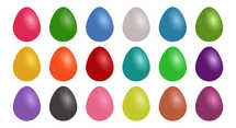 collection of colorful easter eggs