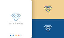 Unique Diamond Logo in Simple and Modern
