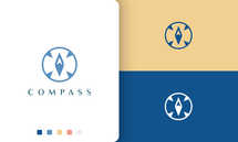 Explorer or Adventure Logo Compass Shape