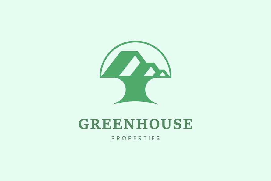 Home and Tree Logo Template for Real Estate