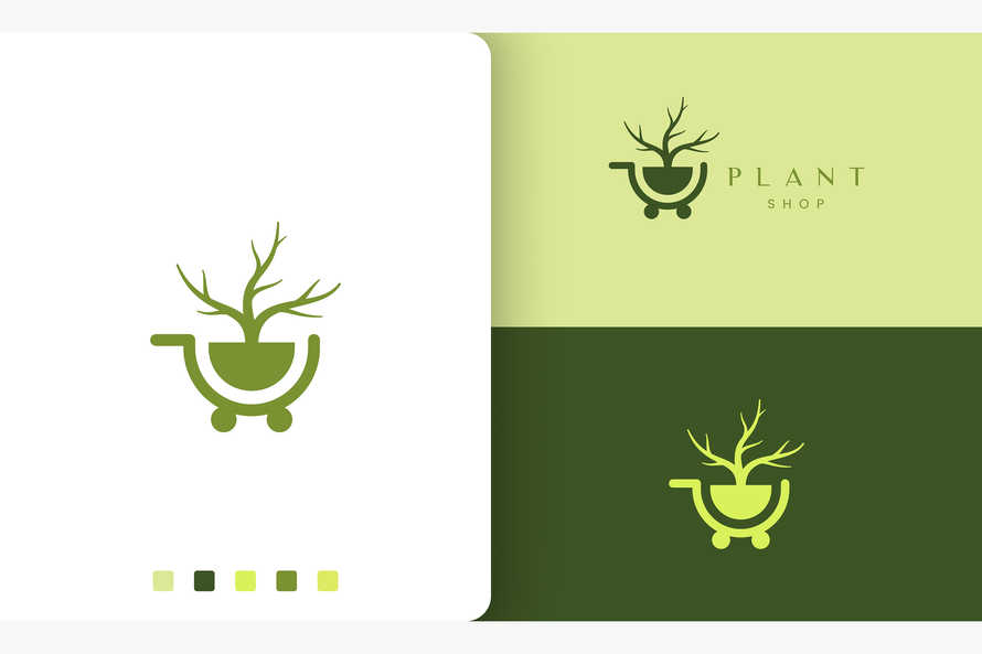 Trolley Logo for Natural or Organic Shop
