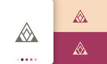 Abstract Triangle Pyramid Logo 