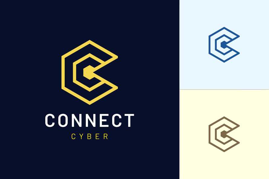 The Letter C Logo with A Modern Shape Represents Connection 