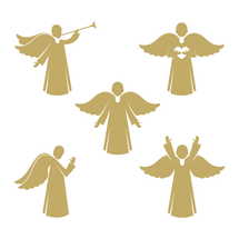 Vector illustration. A set of angels in various poses.