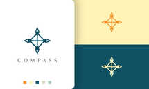 Travel or Explorer Logo Simple Compass