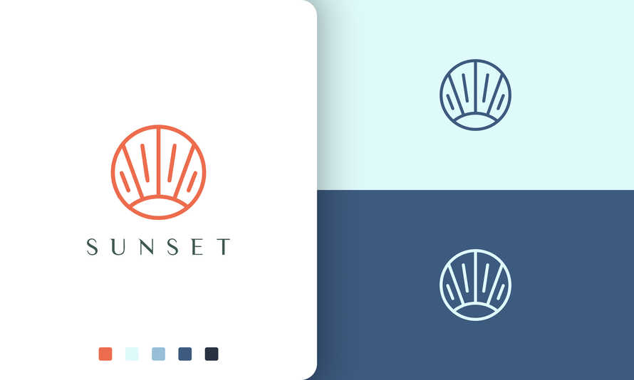 Circle Sun or Energy Logo in Unique