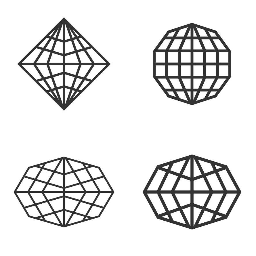 Globes logo set