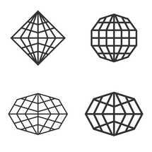 Globes logo set