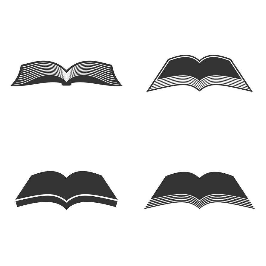Set of logos of books, bibles