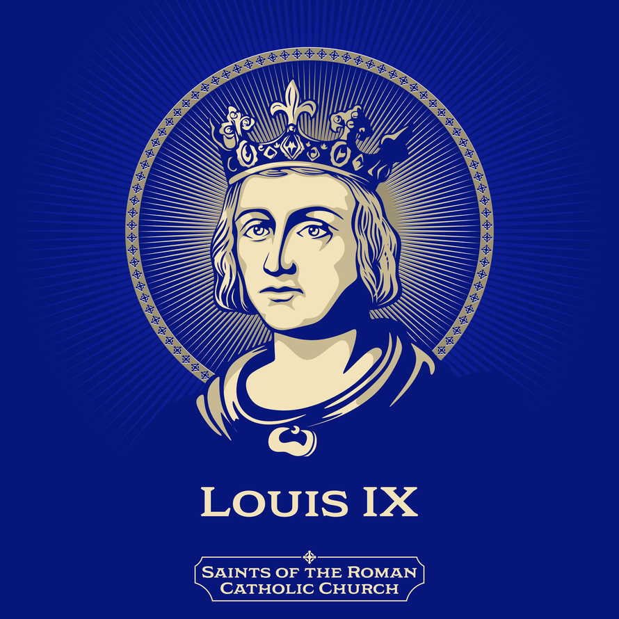 Saints of the Catholic Church. Louis IX (1214-1270) commonly revered as Saint Louis, was King of France from 1226 until his death in 1270.