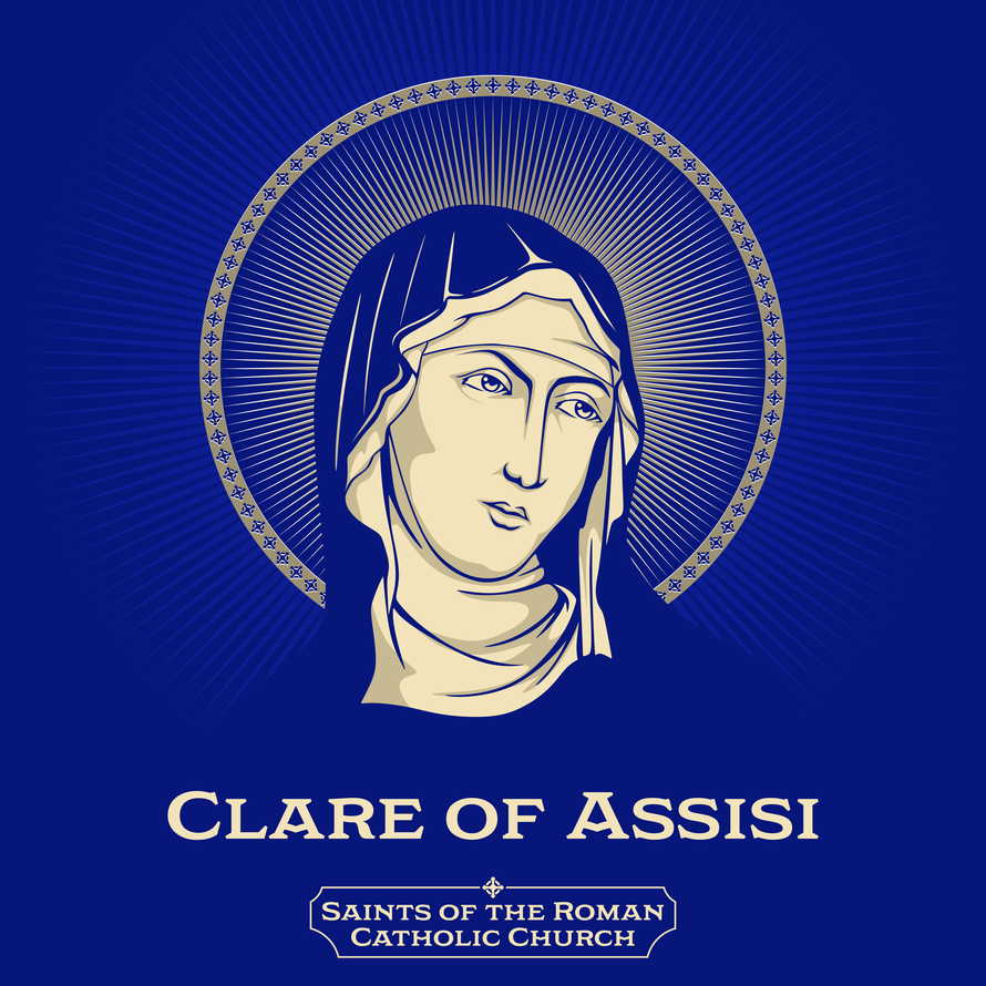 Catholic Saints. Clare of Assisi (1194-1253) was an Italian saint and one of the first followers of Francis of Assisi.