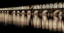 aqueducts in the Philippines at night 
