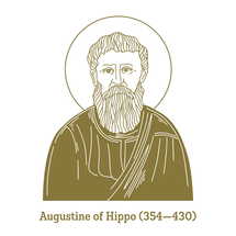 Augustine of Hippo (354-430) was a theologian and philosopher. His writings influenced the development of Western philosophy and Western Christianity.