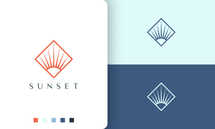 Sun or Solar Logo in Simple and Modern