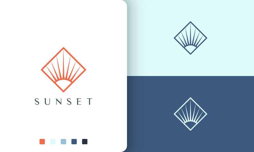 Sun or Solar Logo in Simple and Modern