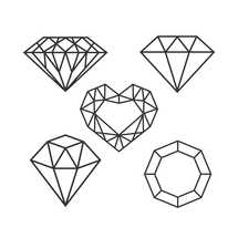 Set of vector diamonds.