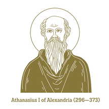 Athanasius I of Alexandria (296-373) was the 20th bishop of Alexandria. Athanasius was a Christian theologian, a Church Father, the chief defender of Trinitarianism against Arianism.
