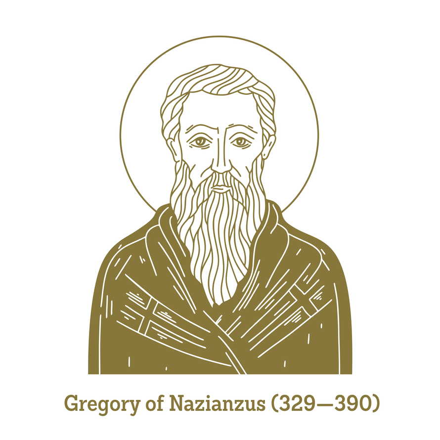 Gregory of Nazianzus (329-390) was a 4th-century Archbishop of Constantinople, and theologian. As a classically trained orator and philosopher he infused Hellenism into the early church, establishing the paradigm of Byzantine theologians and church officials.