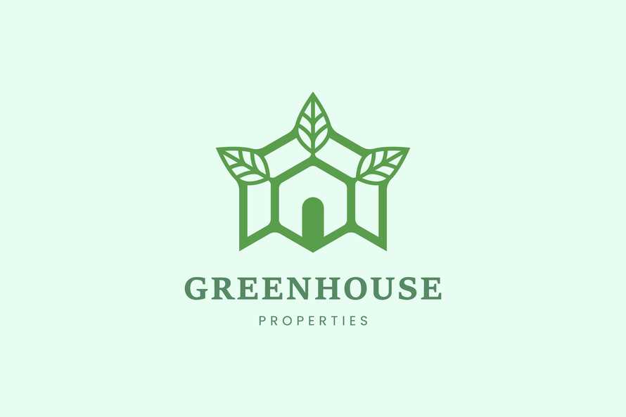 Home and Leaf Tree Logo Template for Mortgage or Real Estate