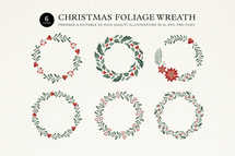 Christmas Foliage Wreath Graphic Pack
