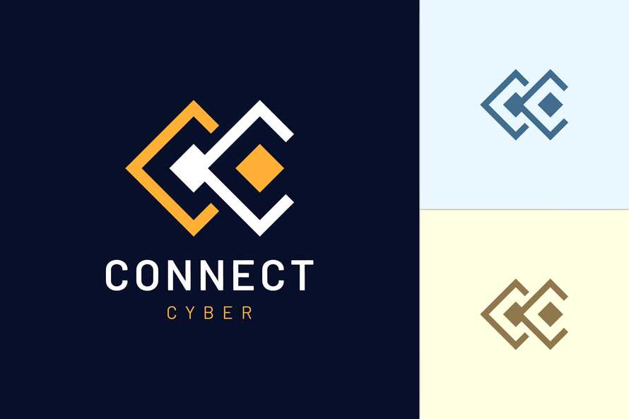 Letter C Modern Logo Template Represents Connection