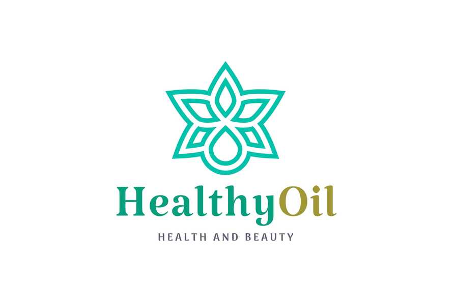 Modern Beauty Care Logo with Leaf Oil Droplet Shape
