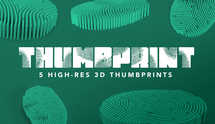 High Resolution 3D Thumbprints in PNG format
