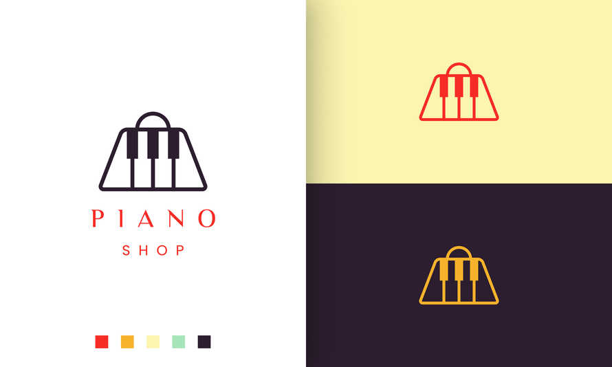 Simple and Modern Logo for Piano Shop