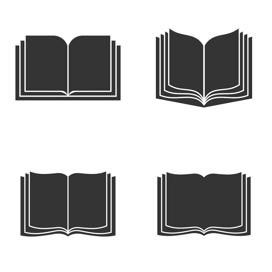 Set of logos of books, bibles
