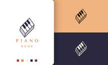Simple and Modern Piano Book Logo