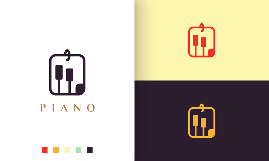 Simple and Modern Logo for Piano