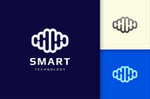 Brain System or Smart Technology Logo