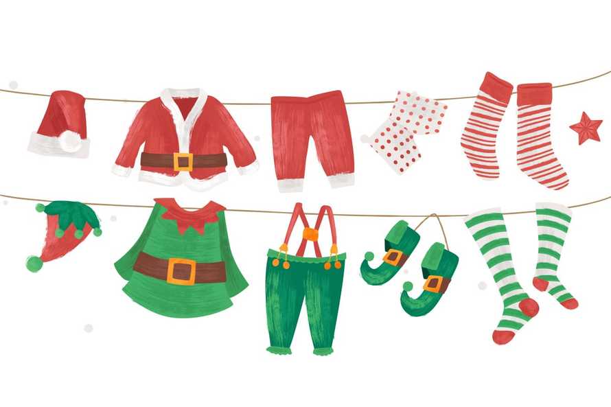 Christmas Santa Claus Costume Elements in AI PSD PNG