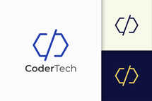 Programmer or Developer Logo in Simple and Modern