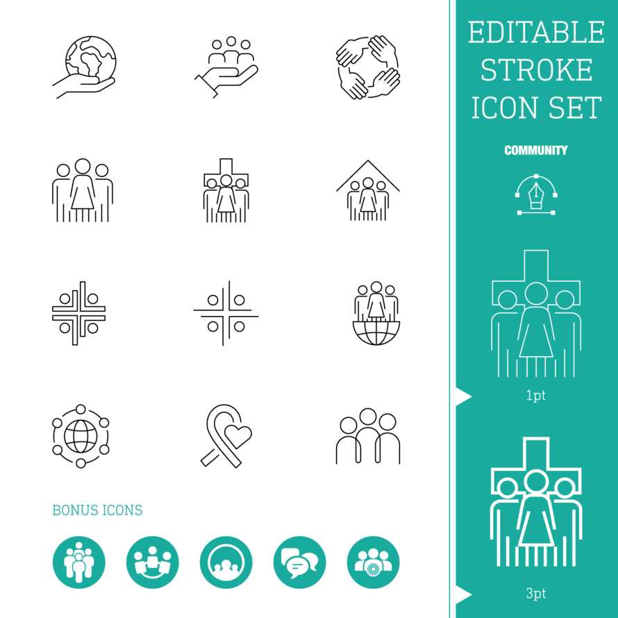 Editable Stroke Icon Set | Community