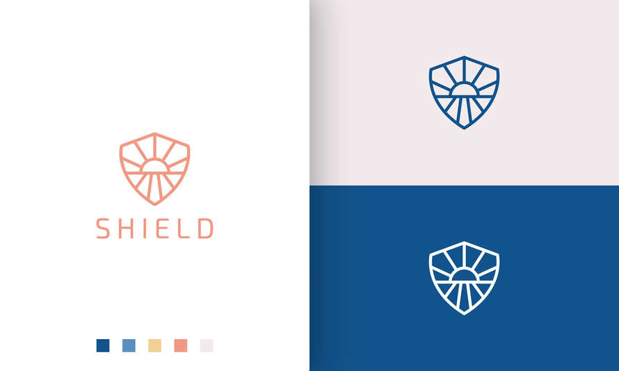 Shield or Protection Logo in Simple