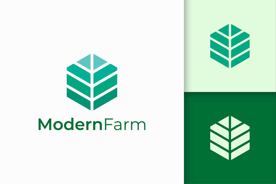 Modern Farming or Agriculture Logo