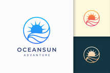 Ocean or Surfing Logo Template