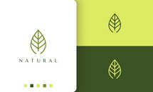 Green Leaf Logo With Simple and Modern