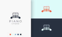 Simple and Modern Piano Logo or Icon