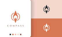 Backpacker or Compass Logo Simple Style
